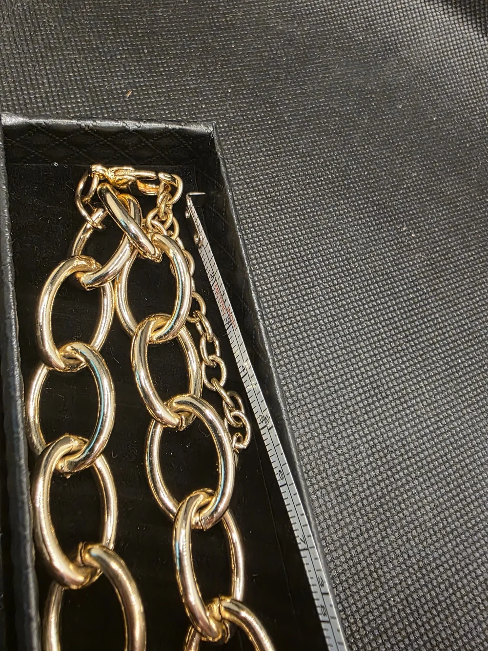 Gold-Tone Crystal Link Necklace